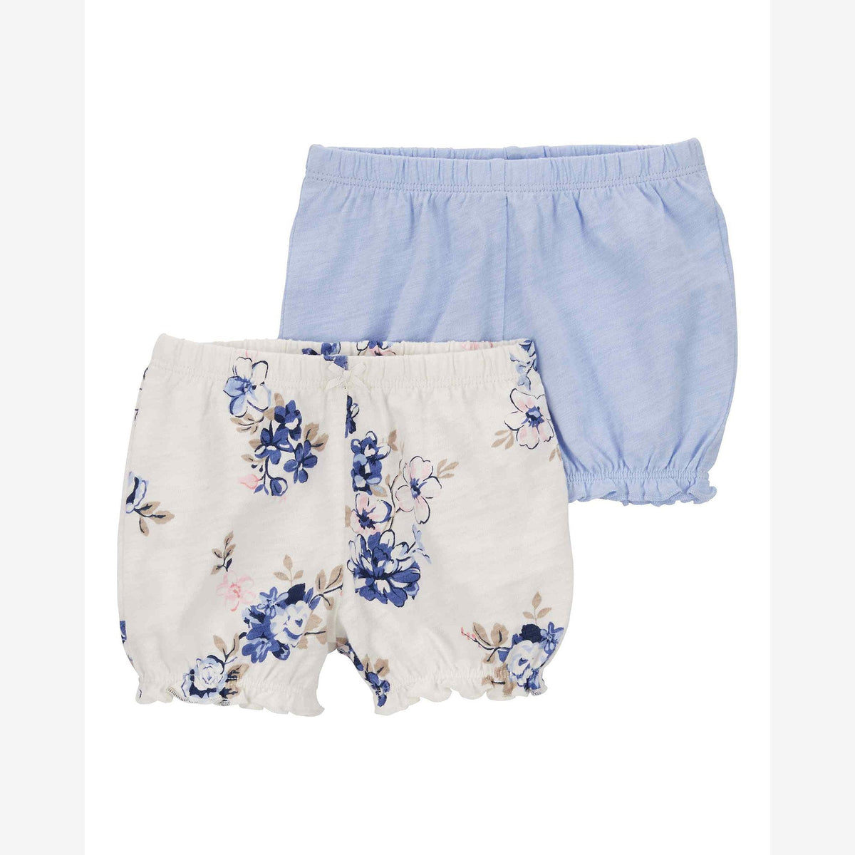 Kit short bebê 2 peças com elástico floral multicor | Carter's