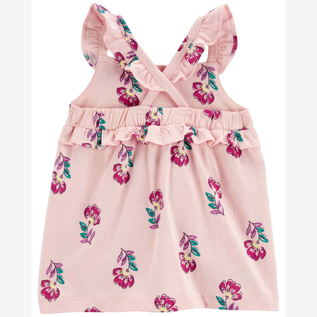 Vestido bebê com babados floral rosa | Carter's